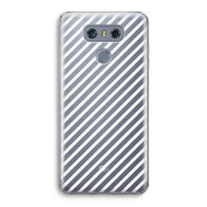 Strepen zwart-wit: LG G6 Transparant Hoesje