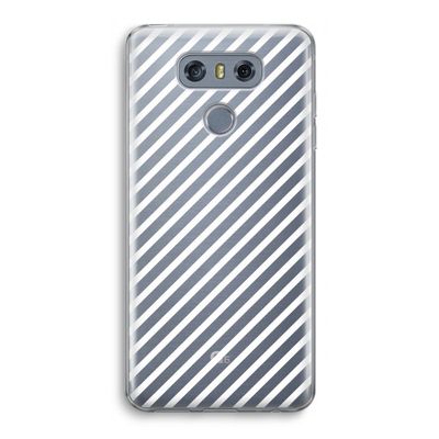 Strepen zwart-wit: LG G6 Transparant Hoesje