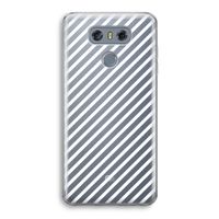 Strepen zwart-wit: LG G6 Transparant Hoesje