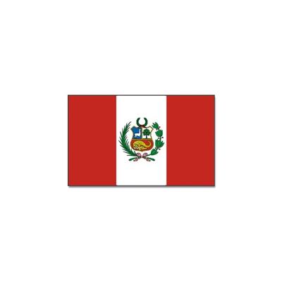 Vlag Peru 90 x 150 cm feestartikelen - Landen thema supporter decoratie artikelen - met ringen