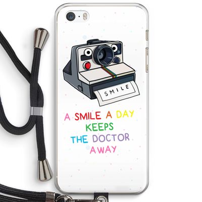 Smile: iPhone 5 / 5S / SE Transparant Hoesje met koord