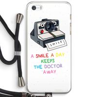 Smile: iPhone 5 / 5S / SE Transparant Hoesje met koord
