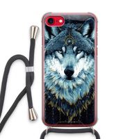 Darkness Wolf: iPhone SE 2020 Transparant Hoesje met koord