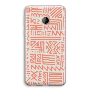 Marrakech Pink: HTC U Play Transparant Hoesje