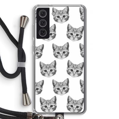 Kitten: Samsung Galaxy S21 FE Transparant Hoesje met koord