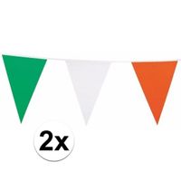 2x Ierland versiering vlaggenlijn 7 m