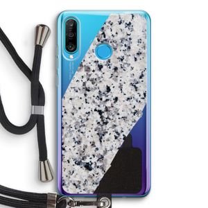 Gespikkelde marmer: Huawei P30 Lite Transparant Hoesje met koord