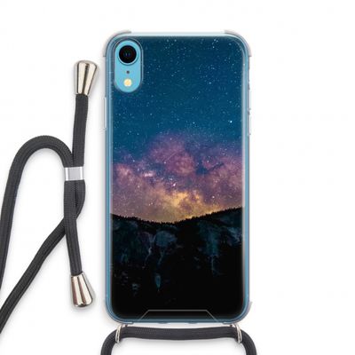 Travel to space: iPhone XR Transparant Hoesje met koord
