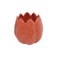 Bloempot tulp donker roze 12x12x13cm