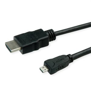 ROLINE GREEN HDMI High Speed Kabel met Ethernet, HDMI male - Micro HDMI male, 2 m