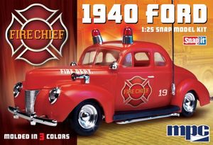 MPC 1940 Ford Fire Chief Super Snap 1/25