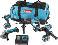 Makita dlx4017 startset met 4 18v li-ion machines | 3 accu's - dlx4017