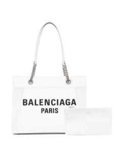 Balenciaga sac cabas Duty Free médium - Blanc