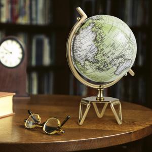 Geografische Globe Interactieve Educatieve Globe Driehoekige Metalen Standaard Decoratieve Antieke Draaiende Globe voor Klaslokaal Thuis