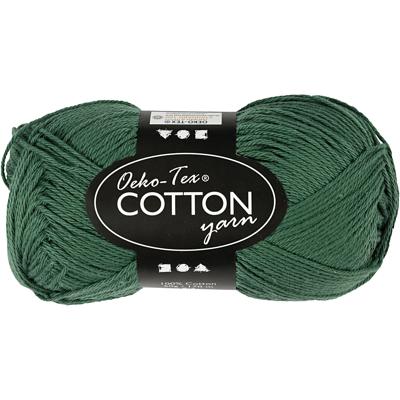 Creativ Company Katoengaren, donkergroen, 50gr, 170m