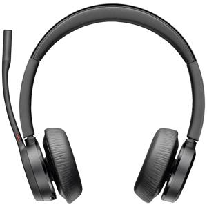 HP Poly Voyager 4320-M +BT700 Dongle On Ear headset Computer Bluetooth Stereo Zwart Noise Cancelling Volumeregeling, Microfoon uitschakelbaar (mute)