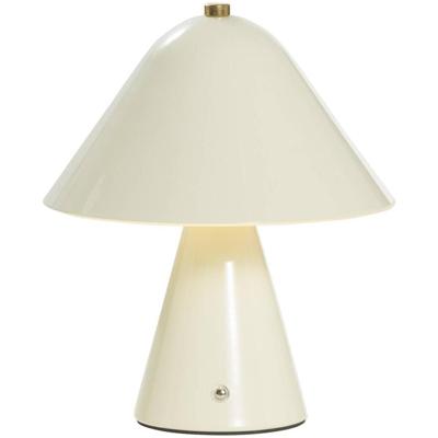 Leen Bakker - Tafellamp Nami - Off-white - 26,5xØ19,5 Cm - Metaal - Wit - H24 Cm