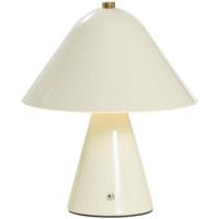 Leen Bakker - Tafellamp Nami - Off-white - 26,5xØ19,5 Cm - Metaal - Wit - H24 Cm