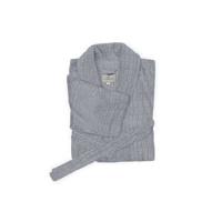 LINNICK Flanel Fleece Badjas Croco - zilver