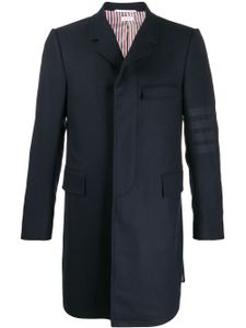 Thom Browne pardessus Chesterfield à 4 bandes signature - Bleu