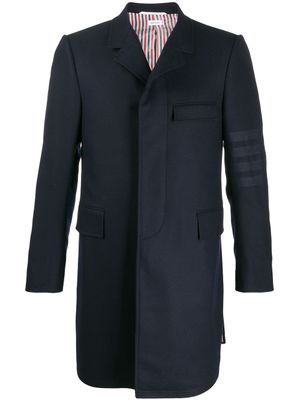 Thom Browne pardessus Chesterfield à 4 bandes signature - Bleu