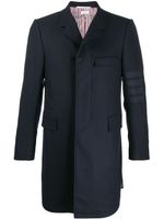 Thom Browne pardessus Chesterfield à 4 bandes signature - Bleu