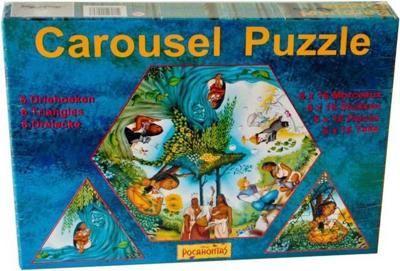 Jonotoys Carousel puzzel - pocahontas - 6 x 16 stukjes