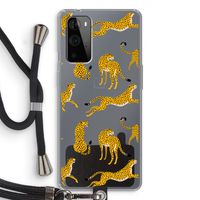 Luipaard: OnePlus 9 Pro Transparant Hoesje met koord