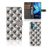 Motorola G8 Power Lite | Telefoonhoesje | Met pasjeshouder | Salamander Grey
