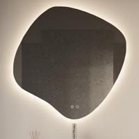 Badkamerspiegel Gliss Design Clio 100x100cm Met LED-Verlichting En Spiegelverwarming - thumbnail