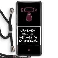 Schotelvod: HTC U12+ Transparant Hoesje met koord