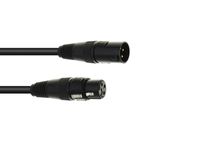 EUROLITE DMX cable XLR 3pin 3m bk - thumbnail