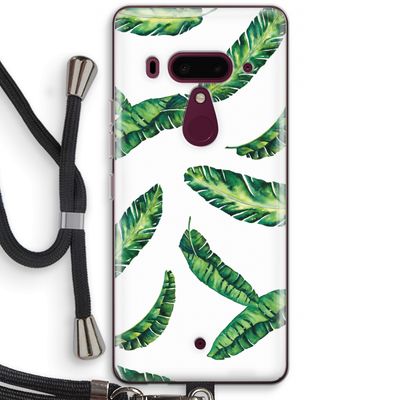 Lange bladeren: HTC U12+ Transparant Hoesje met koord
