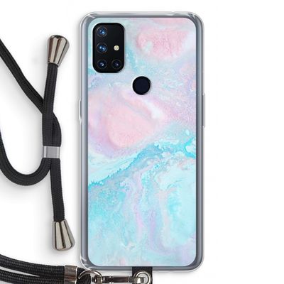 Fantasie pastel: OnePlus Nord N10 5G Transparant Hoesje met koord