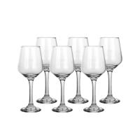 Set wijnglazen Home ESPRIT Transparant Kristal 265 ml (6 Stuks)
