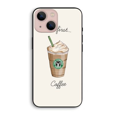 But first coffee: iPhone 13 mini Biologisch afbreekbaar hoesje