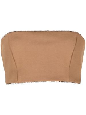 STAUD haut bandeau crop - Marron