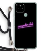 Vice Black: Pixel 5 Transparant Hoesje met koord