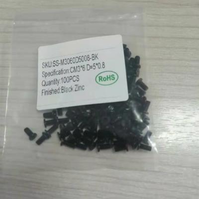 Notebook Computer Repair Screw Thin Flat Wafer Head Cross Black Zinc CM3*6 D=5*0.8 100pcs/set