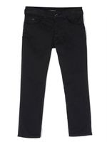 Emporio Armani Kids logo-plaque jeans - Bleu