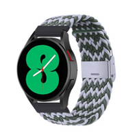 Braided nylon bandje - Groen / grijs - Huawei Watch GT 2 Pro / GT 3 Pro - 46mm - thumbnail