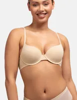 BH Beugel - T-shirt BH licht gevuld - Schijnt niet door - Goedkope maar goede bh - Zwart - Huidskleur - wit