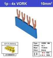 SEP Verdeelkam 1f Vork 4p 18mm blauw F01004B06