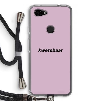 kwetsbaar: Pixel 3a Transparant Hoesje met koord