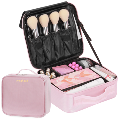 Compacte Roze Make-up Koffer - Ideaal voor Dagelijks Gebruik - Maat S