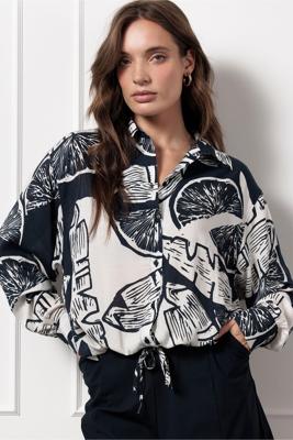 Studio Anneloes Dio Orange Blouse 13016 Blouse 1169 Off White/dark Blue