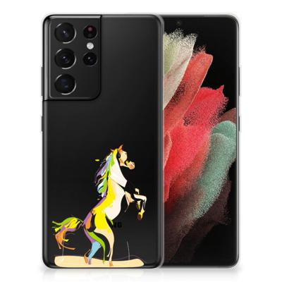 Samsung Galaxy S21 Ultra Telefoonhoesje met Naam Horse Color Samsung Galaxy S21 Ultra Telefoonhoesje met Naam Horse Color
