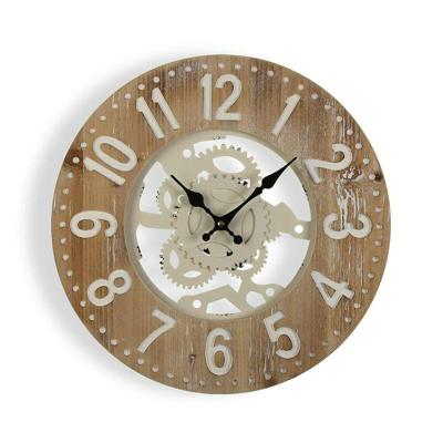 Muurklok Versa 40 x 4,5 x 40 cm Metaal Hout MDF