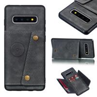Lederen beschermhoes voor Galaxy S10 plus (grijs)