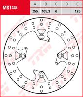 TRW Remschijf "mst444" van rotor mst444 rigid